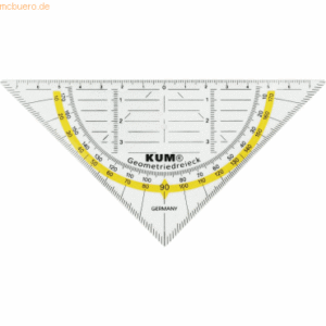 15 x Kum Geodreieck 262 16cm transparent