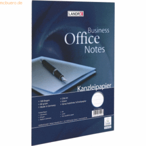 Landre Kanzleipapier Office A4 80 g/qm liniert ohne Rand VE=500 Bogen