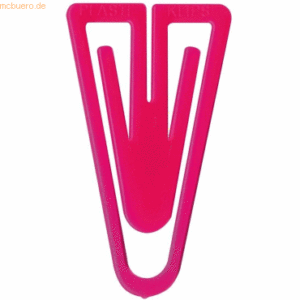 20 x Laurel Büroklammern Super Plastiklips 250mm VE=1 Stück pink