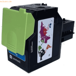 mcbuero.de Toner Cartridge kompatibel mit Lexmark 75C2XC0 cyan