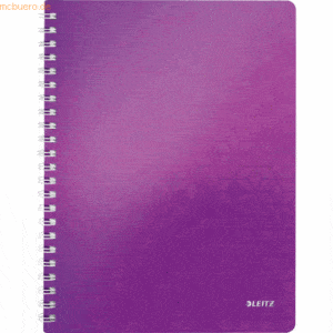 Leitz Notizbuch Wow A4 80 Blatt 80g/qm kariert violett