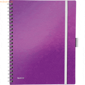 6 x Leitz Notizbuch Wow Be Mobile A4 80 Blatt 80g/qm liniert violett