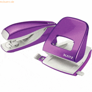 Leitz Locher NeXXt 5008 und Heftgerät NeXXt 5502 im Set violett