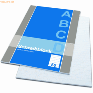 k.A. Briefblock A4 70g/qm holzfrei liniert VE=50 Blatt