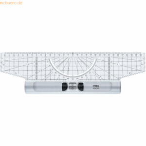 M+R Roll-Lineal 30cm Acrylgals Winkelmesser Lupe