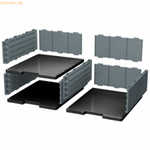 Exacompta Fach-Set Modulodoc Eco Jumbo 110mm schwarz/mausgrau