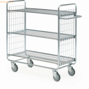 Helge Nyberg Gitterwagen Serie 100 3 Etagen 100x45cm silber