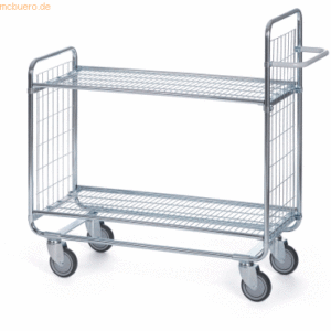 Helge Nyberg Gitterwagen Serie 100 2 Etagen 120x45cm silber