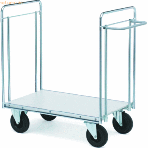 Helge Nyberg Stapelwagen Serie 400 Modell 55 1 Etage 80x60cm silber