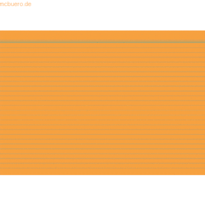 RNK Karteikarten A6 liniert 170 g/qm orange VE=100 Stück