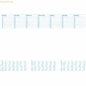 RNK Schreibunterlage Office Blanko mit Kalendarium 600x420mm 30 Blatt