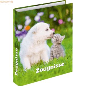 2 x RNK Zeugnisringbuch A4 4 Ringe 'Hund & Katze'