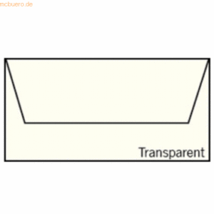 10 x Paperado Briefumschläge DL Nassklebung VE=5 Stück transparent Cha