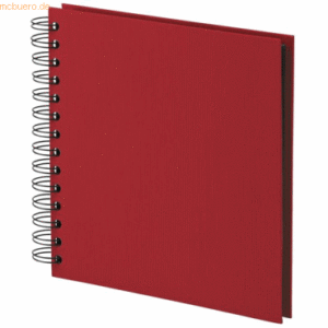 S.O.H.O. Fotoalbum Whire-O 60 Seiten 180x180mm rot/schwarz