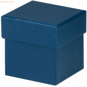 4 x Rössler Geschenkverpackung Boxline 65x65x65mm Navy