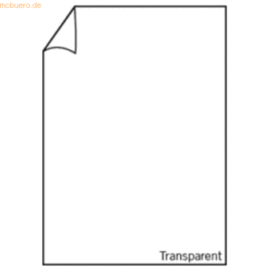 100 x Paperado Briefpapier A4 100g/qm Transparent Hochweiß