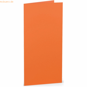 50 x Paperado Doppelkarte DL hoch Orange