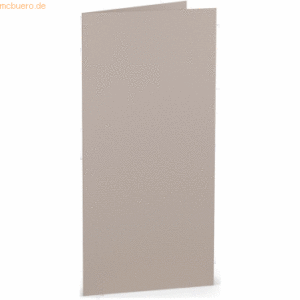 50 x Paperado Doppelkarte DL hoch Taupe