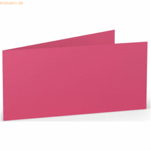 50 x Paperado Doppelkarte DL quer Fuchsia