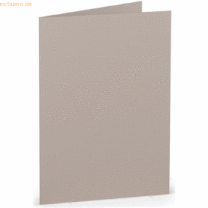 50 x Paperado Doppelkarte A6 hoch Taupe