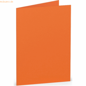 50 x Paperado Doppelkarte A7 hoch Orange