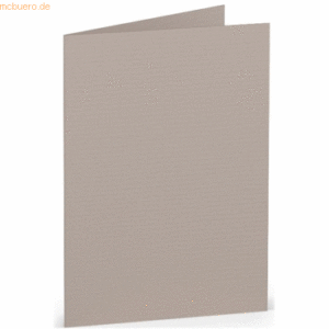 50 x Paperado Doppelkarte A7 hoch Taupe