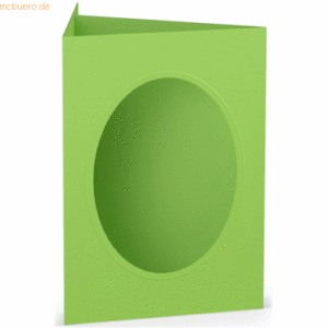 25 x Paperado Passepartoutkarte B6 oval Apple