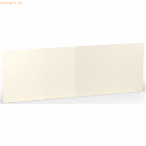 50 x Paperado Doppelkarte B6 quer 220 g/qm Ivory