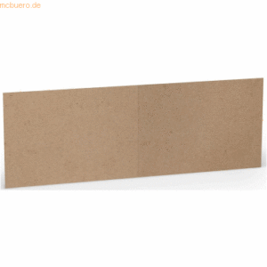 50 x Paperado Doppelkarte B6 quer 240g/qm Kraft