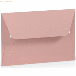 50 x Paperado Briefumschlag Haftklebung C6 Seidenfutter Rose