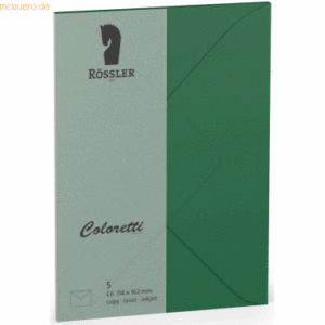 Rössler Briefumschläge Coloretti VE=5 Stück C6 Forest