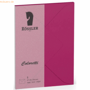 Rössler Briefumschläge Coloretti VE=5 Stück C7 amarena