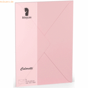 Rössler Briefumschläge Coloretti VE=5 Stück C5 rosa