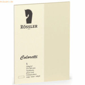 10 x Rössler Tischkarte Coloretti A7 VE=5 Stück creme