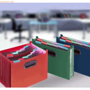 5 x Snopake Stehsammler Fusion Desk Expander 13 Fächer farbig