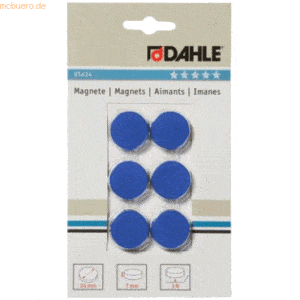 10 x Dahle Magnete 24mm blau VE=6 Stück