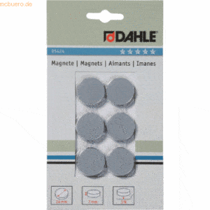 10 x Dahle Magnete 24mm grau VE=6 Stück