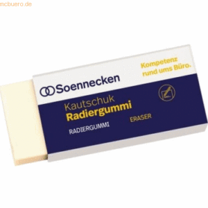 k.A. Radiergummi 22x12x61mm Kautschuk weiß