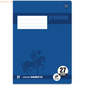 20 x Staufen Schulheft Premium A4 32 Blatt liniert beisdeitig Rand