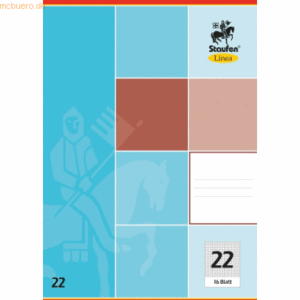 10 x Staufen Schulheft Linea A4 16 Blatt kariert