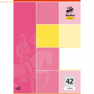 25 x Staufen Schulheft Linea A4 16 Blatt kariert mit Umrandung