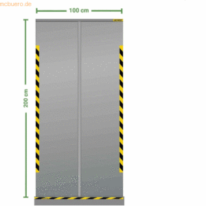 Jalema Roll-Up Bunner stehend 100x200cm PVC-Folie glasklar