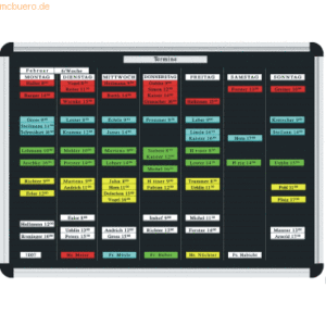 Ultradex Stecktafel Planrecord B2500xH1270xT22mm schwarz