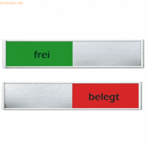 Ultradex Frei-/Belegt-Anzeiger grün/rot 180x36mm Aluminium