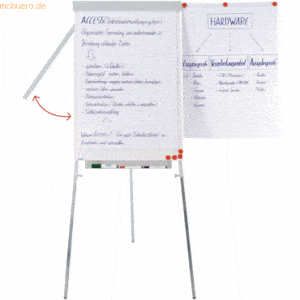 Ultradex Flipchart Profi 100x70cm mit 2 Seitenarmen