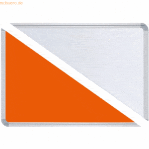 Ultradex Stellwandtafel Pinntafel/Whiteboard B1400xH600xT22mm orange/w