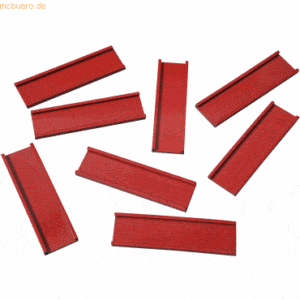 Ultradex Einsteckschiene magnetisch 70x20mm VE=8 Stück rot