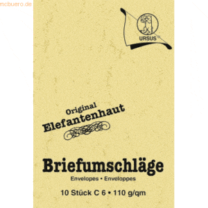 5 x Ludwig Bähr Elefantenhaut Briefumschläge C6 VE=10 Stück chamois