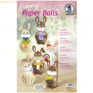 Ludwig Bähr Funny Paper Balls 'Häschen' Set für 12 Funny Paper Balls