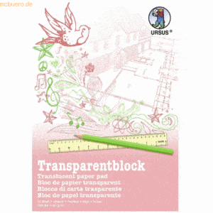 10 x Ludwig Bähr Transparentpapier Block 85g/qm A4 VE=25 Blatt weiß